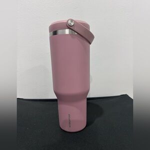 HYDROPEAK WITH HANDLE AND LID WITH STRAW, LEAK PROOF, DUSTY PINK ST STEEL 32 OZ.